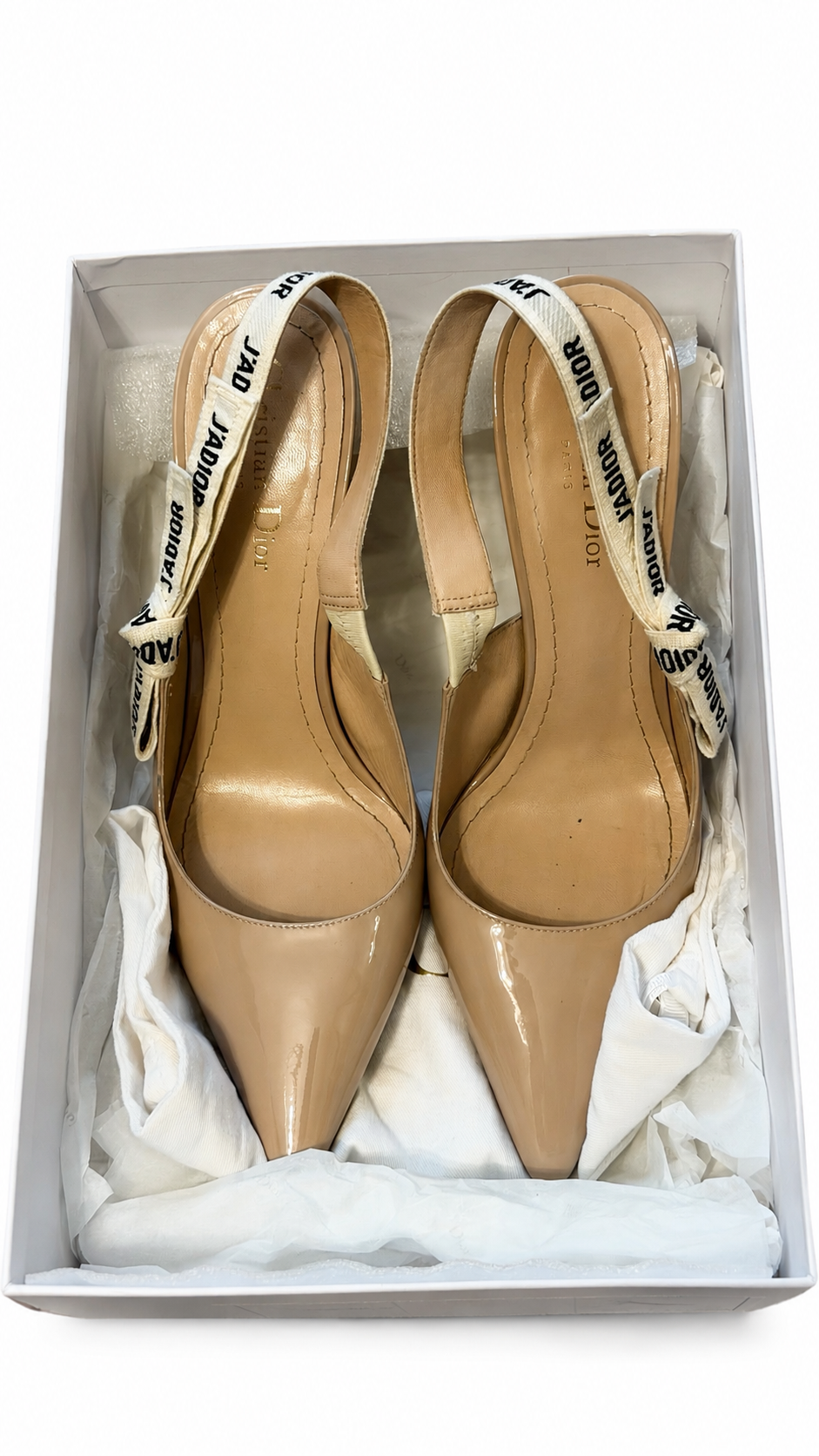 Dior J’Adior Slingback Décolleté in Vernice Nude – Taglia 40,5