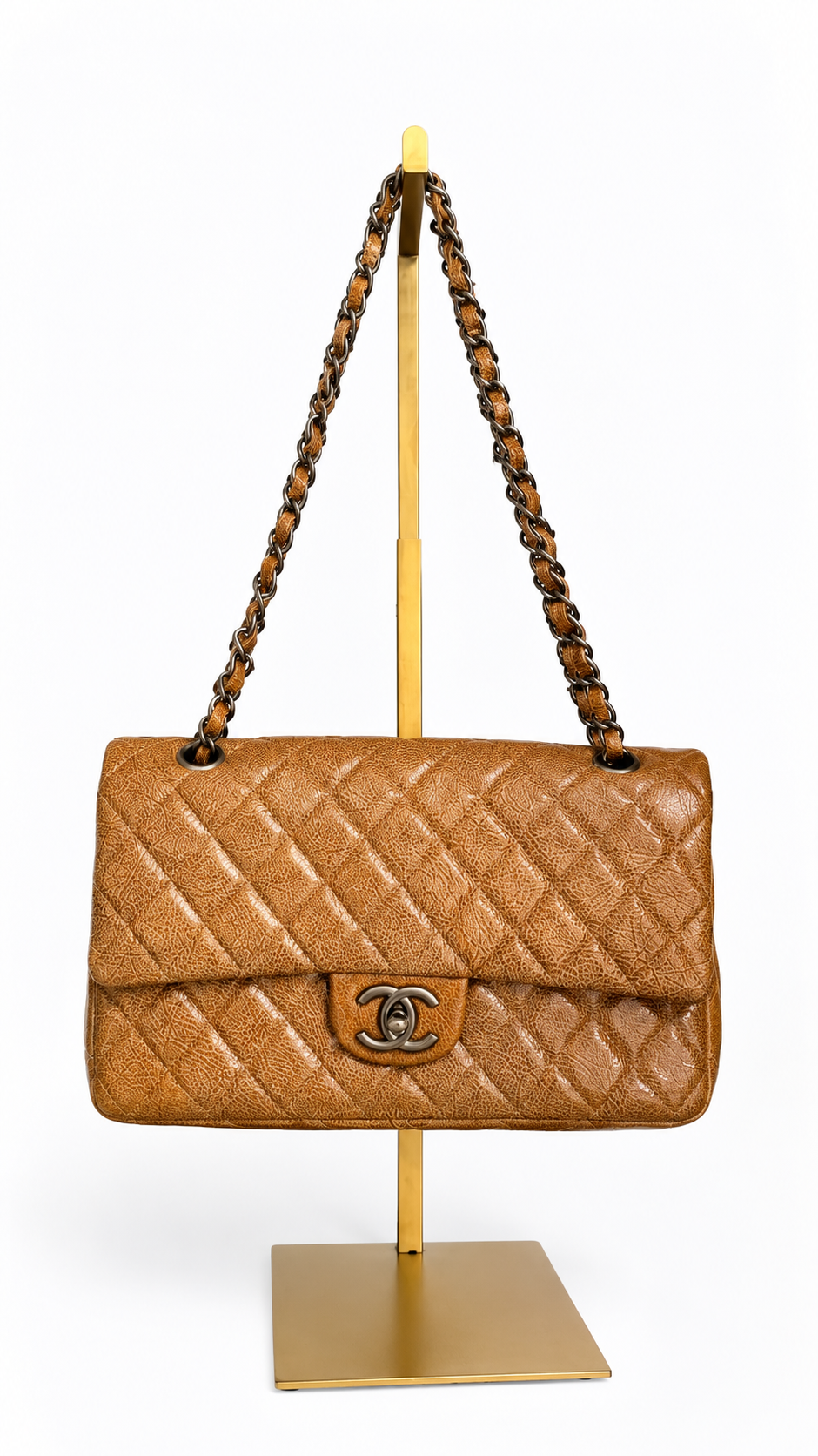 CHANEL Classic Flap Medium – Pelle Beige Dorata