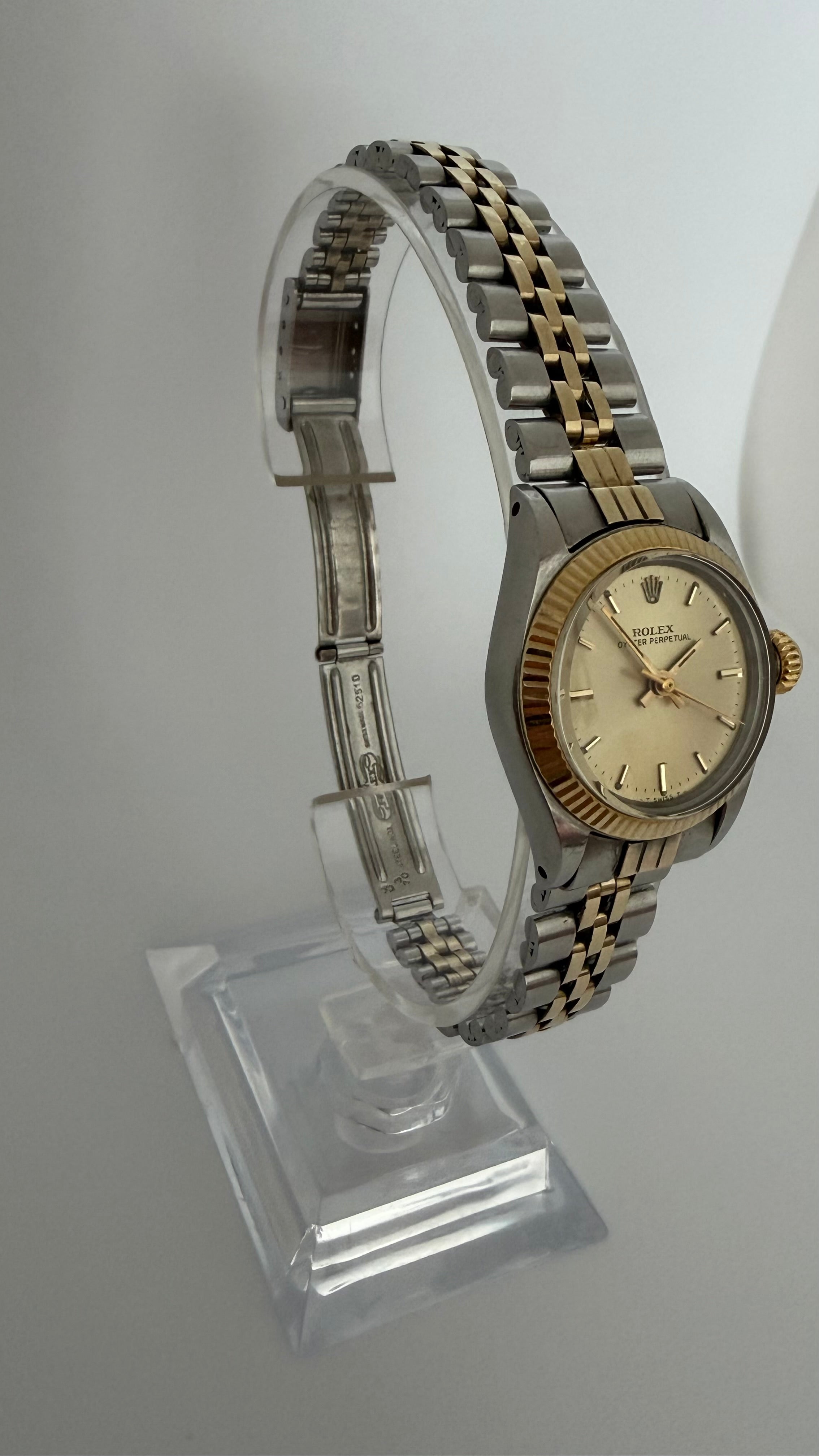 Rolex Oyster Perpetual Lady Acciaio e Oro Champagne Dial 26 mm