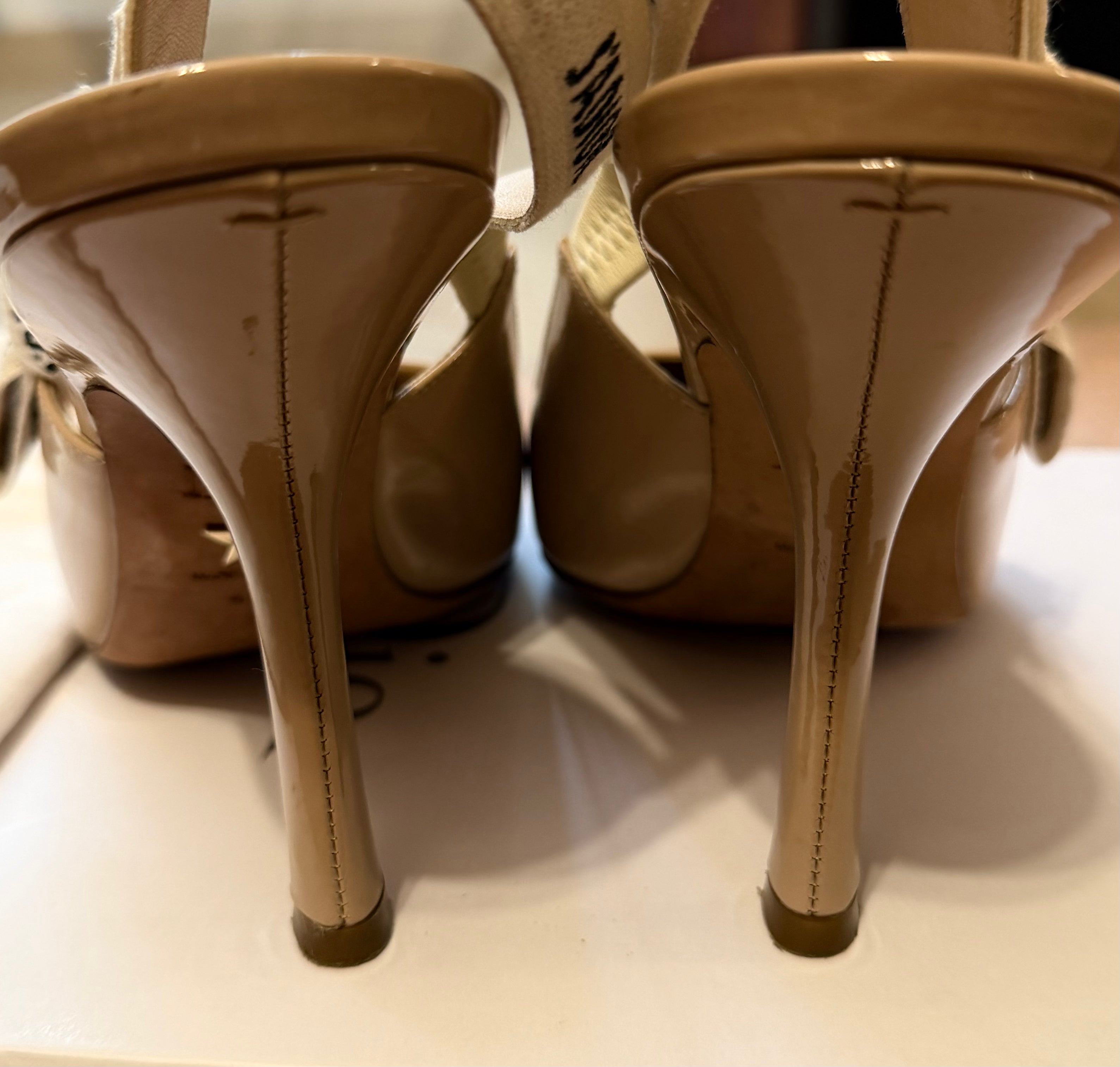 Dior J’Adior Slingback Décolleté in Vernice Nude – Taglia 40,5