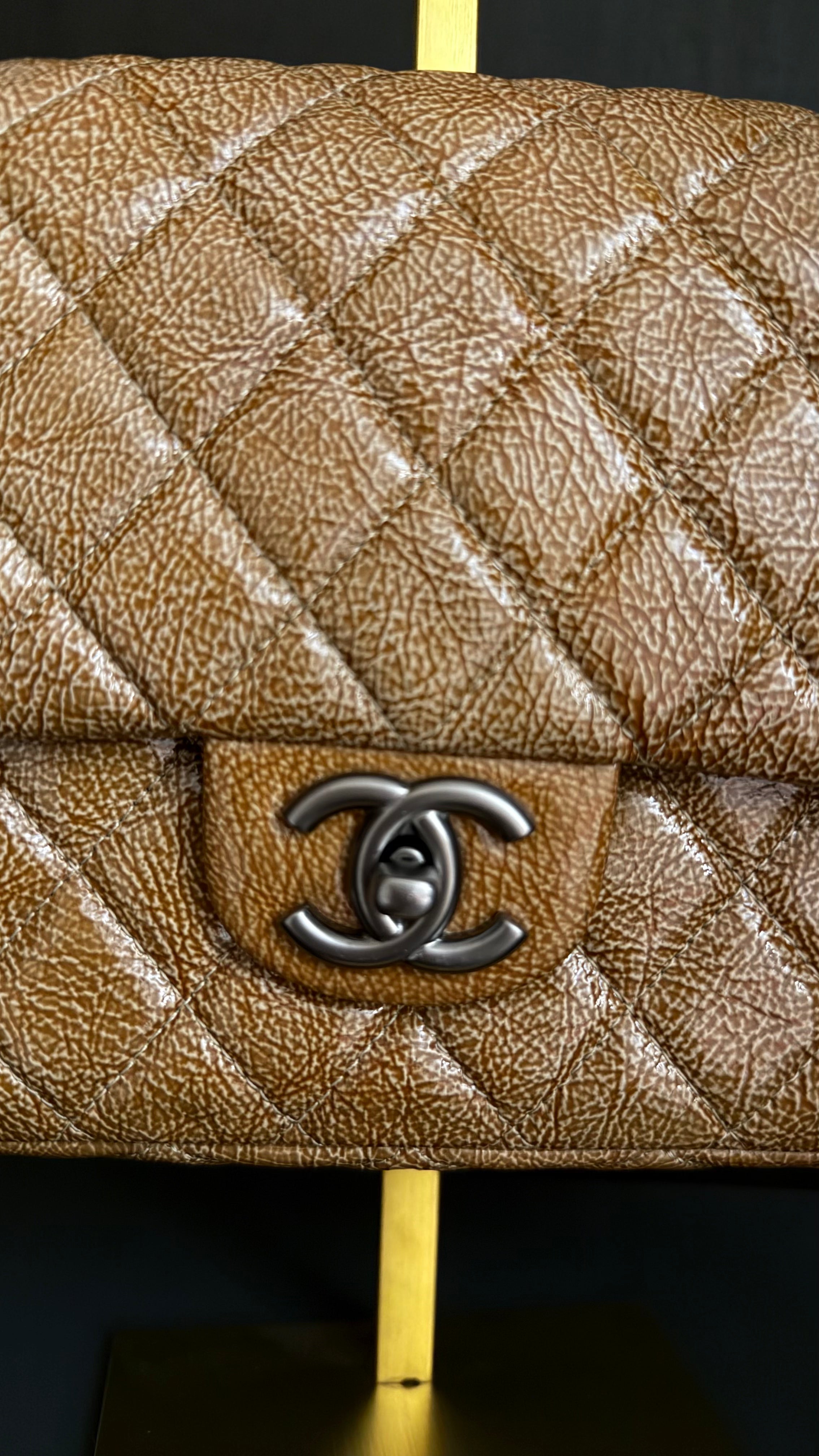 CHANEL Classic Flap Medium – Pelle Beige Dorata