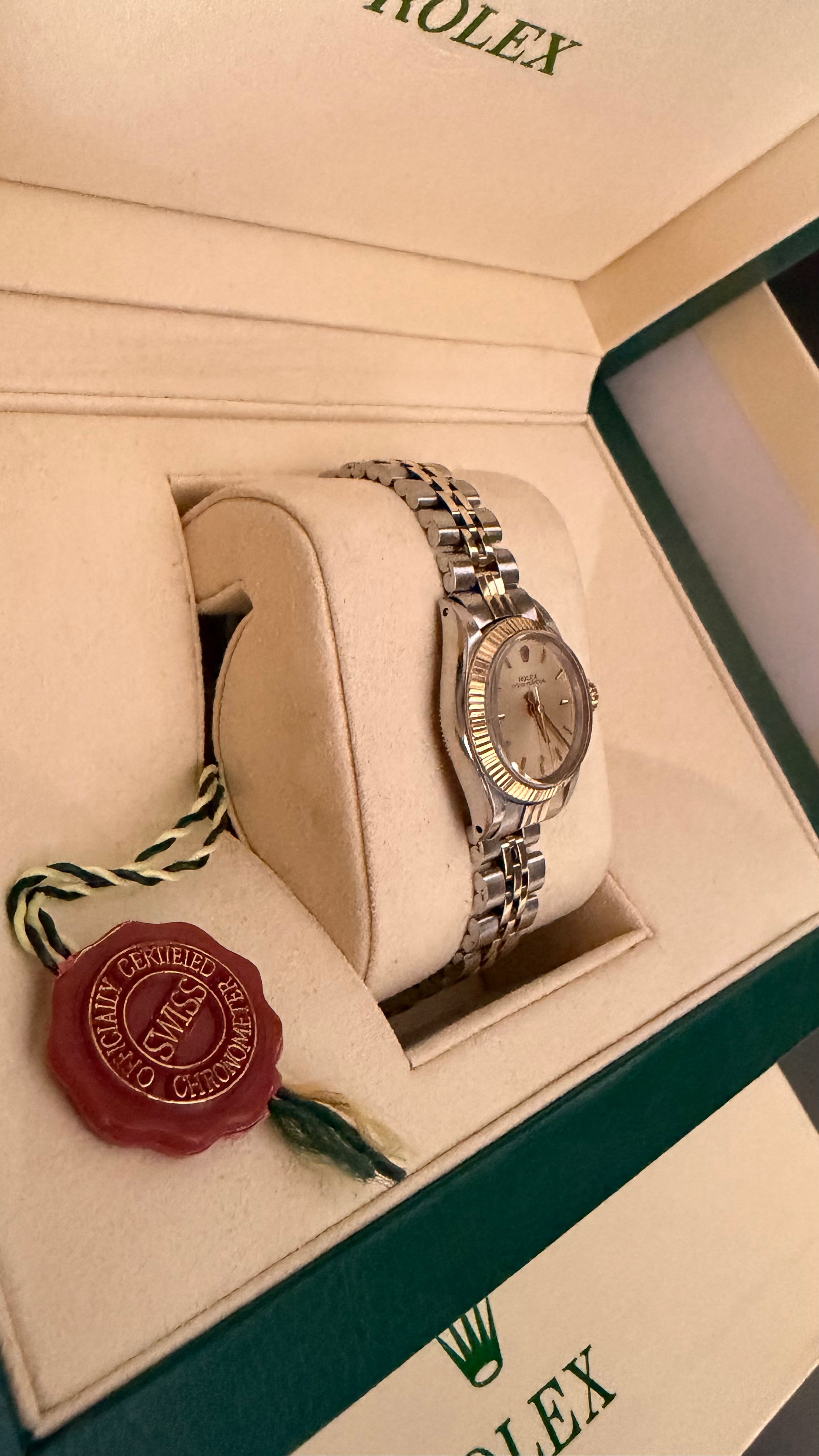 Rolex Oyster Perpetual Lady Acciaio e Oro Champagne Dial